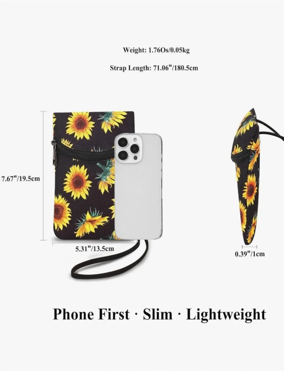 Small Crossbody Women Cell Phone Purse Wallet Bag With Shoulder Strap - Picture 3 of 7